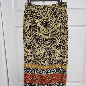RESOURCE.  Lined Skirt. Tribal. Animal Print. Well made. Gently Used. Size: 10